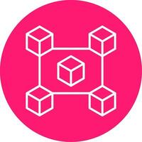 Blockchain Line Multi Circle Icon vector