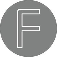 Capital F Icon vector