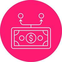 Expenses Division Line Multi Circle Icon vector