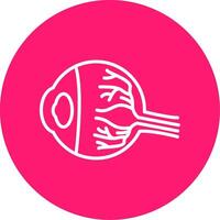 Eye Ball Line Multi Circle Icon vector