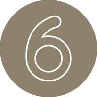Six Line Multi Circle Icon vector