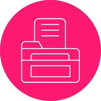 Open File Line Multi Circle Icon vector