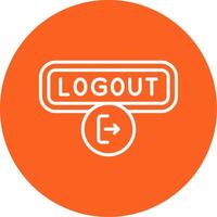 Logout Line Multi Circle Icon vector