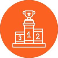 Podium Line Multi Circle Icon vector