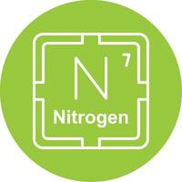 Nitrogen Line Multi Circle Icon vector