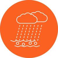 Raining Line Multi Circle Icon vector