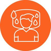 Night Sweat Line Multi Circle Icon vector