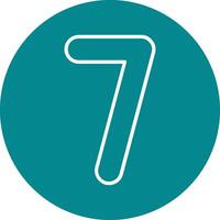 Seven Line Multi Circle Icon vector