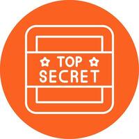 Top Secret Line Multi Circle Icon vector