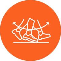 Shuffle Line Multi Circle Icon vector