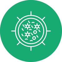 Bacteria Line Multi Circle Icon vector