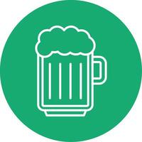 Beer Jar Line Multi Circle Icon vector