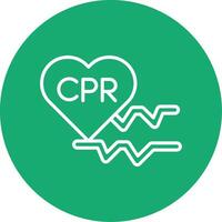 Cpr Line Multi Circle Icon vector