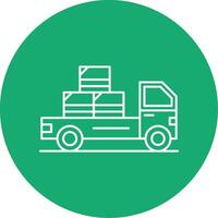 Delivery Truck Line Multi Circle Icon vector