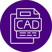 CAD File Line Multi Circle Icon vector