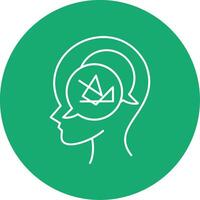 Confusion Line Multi Circle Icon vector