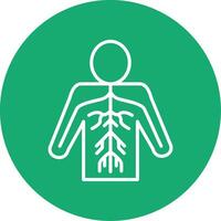 Nerves Line Multi Circle Icon vector