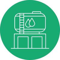 Water Tank Line Multi Circle Icon vector