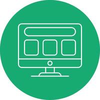 Web Template Line Multi Circle Icon vector