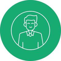 User Profile Picture Line Multi Circle Icon vector