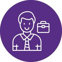 Businessman Line Multi Circle Icon vector