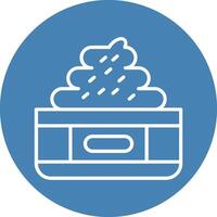 Cream Line Multi Circle Icon vector