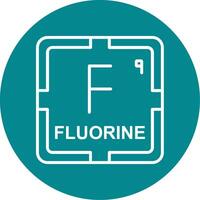 Fluorine Line Multi Circle Icon vector