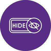 Hide Line Multi Circle Icon vector