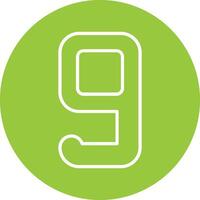 Nine Line Multi Circle Icon vector