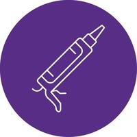 Sealant Gun Line Multi Circle Icon vector
