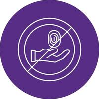No Thief Line Multi Circle Icon vector