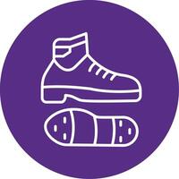 Tap Shoes Line Multi Circle Icon vector