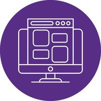 Website Template Line Multi Circle Icon vector