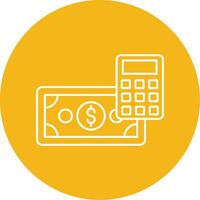 Money Calculation Line Multi Circle Icon vector