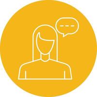 Virtual Assistant Line Multi Circle Icon vector