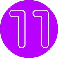 Eleven Line Multi Circle Icon vector