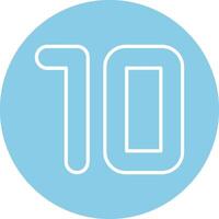 Ten Line Multi Circle Icon vector