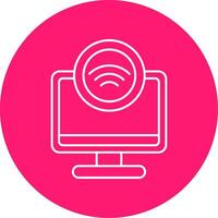 Internet Access Line Multi Circle Icon vector