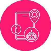Virtual Assistant Line Multi Circle Icon vector