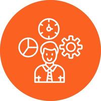 Flexible Job Hours Line Multi Circle Icon vector