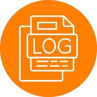 LOG File Line Multi Circle Icon vector