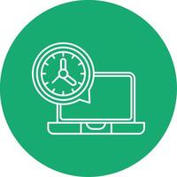 All The Time Working Line Multi Circle Icon vector