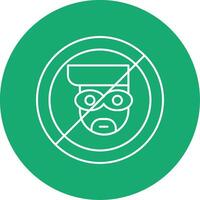 Anti Theft Line Multi Circle Icon vector