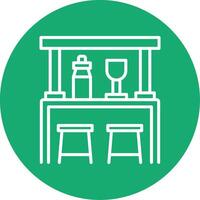 Bar Line Multi Circle Icon vector