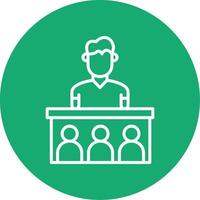 Coaching Line Multi Circle Icon vector