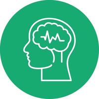 Epilepsy Line Multi Circle Icon vector