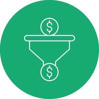 Dollar Sales PipeLine Multi Circle Line Multi Circle Icon vector