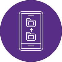 Files Exchange Line Multi Circle Icon vector