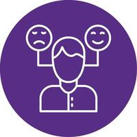Emotions Line Multi Circle Icon vector