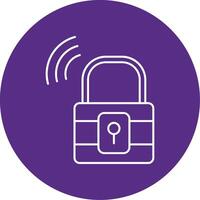 Padlock Line Multi Circle Icon vector